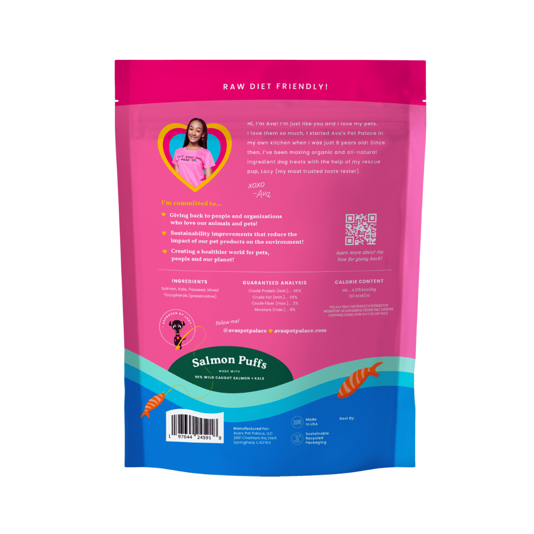 Freeze Dried Dog Treats - Salmon Puffs - The Snag Bin