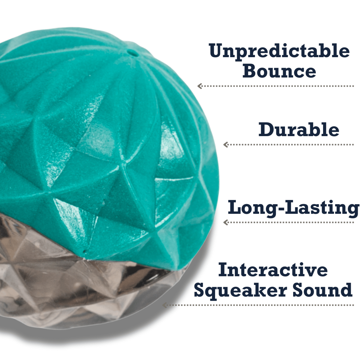 Geometric Textured Ball Dog Chew Toy - The Snag Bin