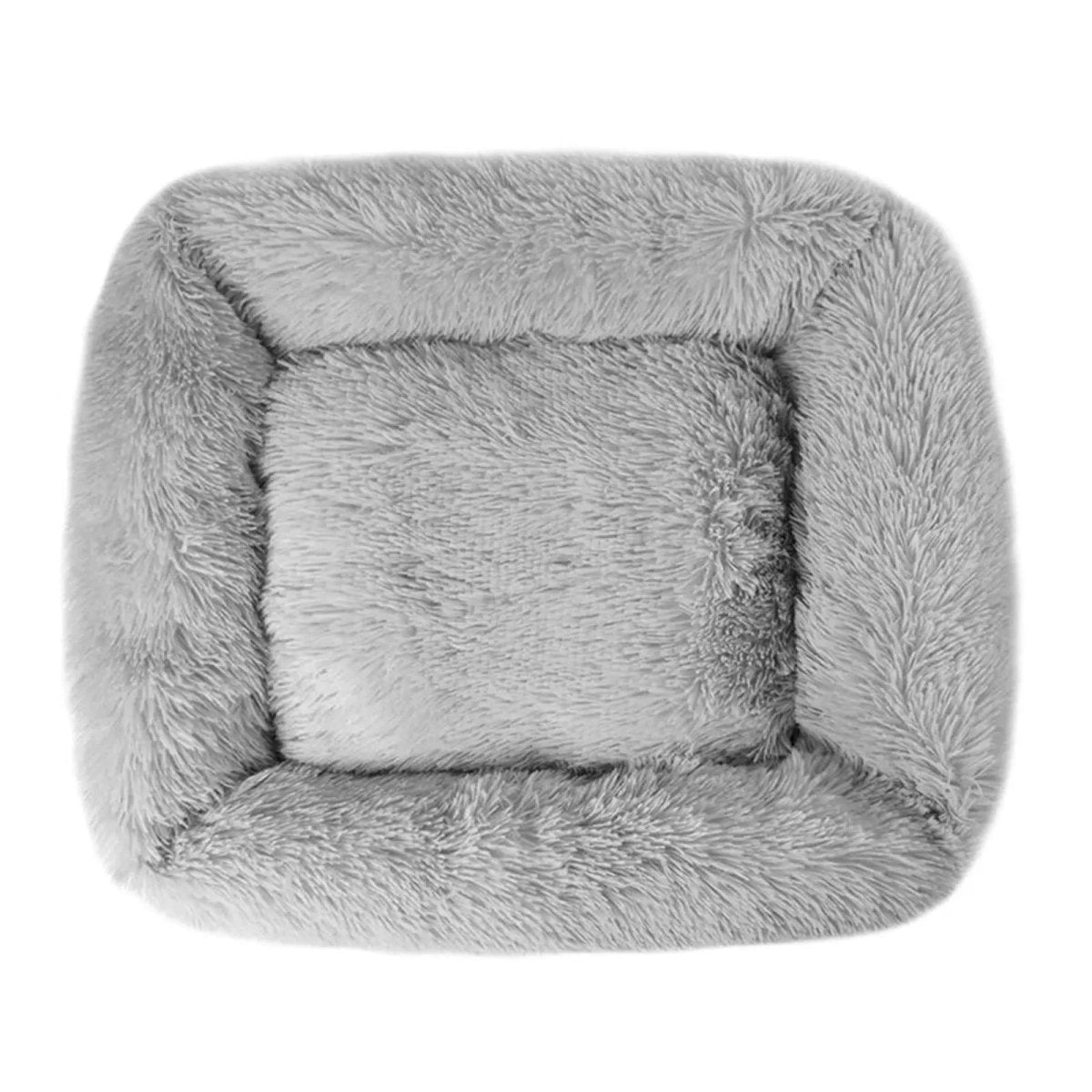 Gray Plush Bed for Cats and Dogs - The Snag Bin