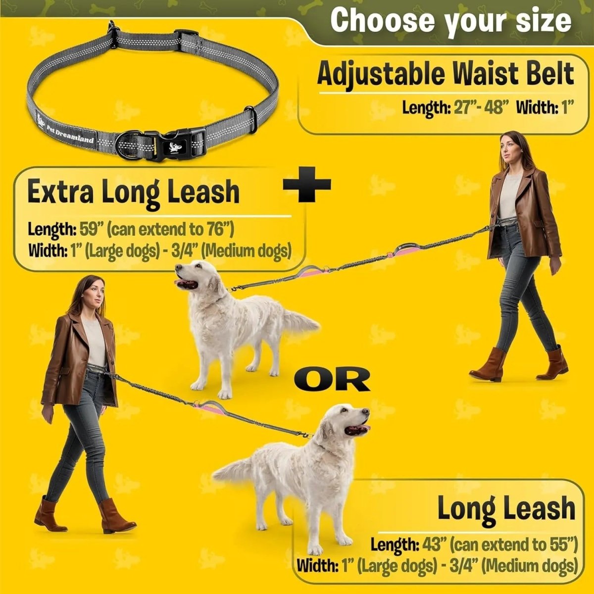 Hands - Free Dog Leash for Large Dogs - The Snag Bin
