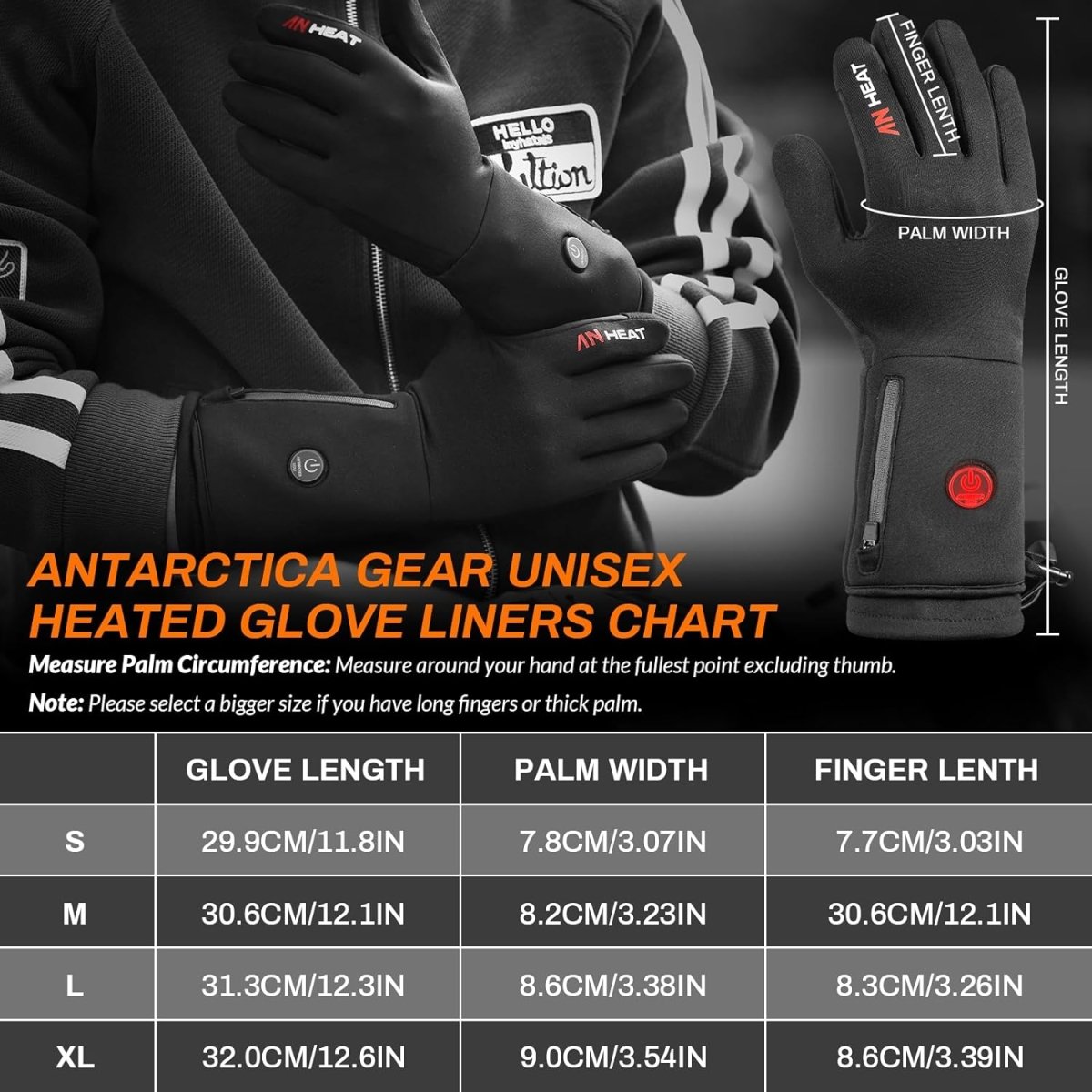 Heated Gloves, ANTARCTICA GEAR Winter Liners Heating Gloves Hand Warm Gloves - The Snag Bin