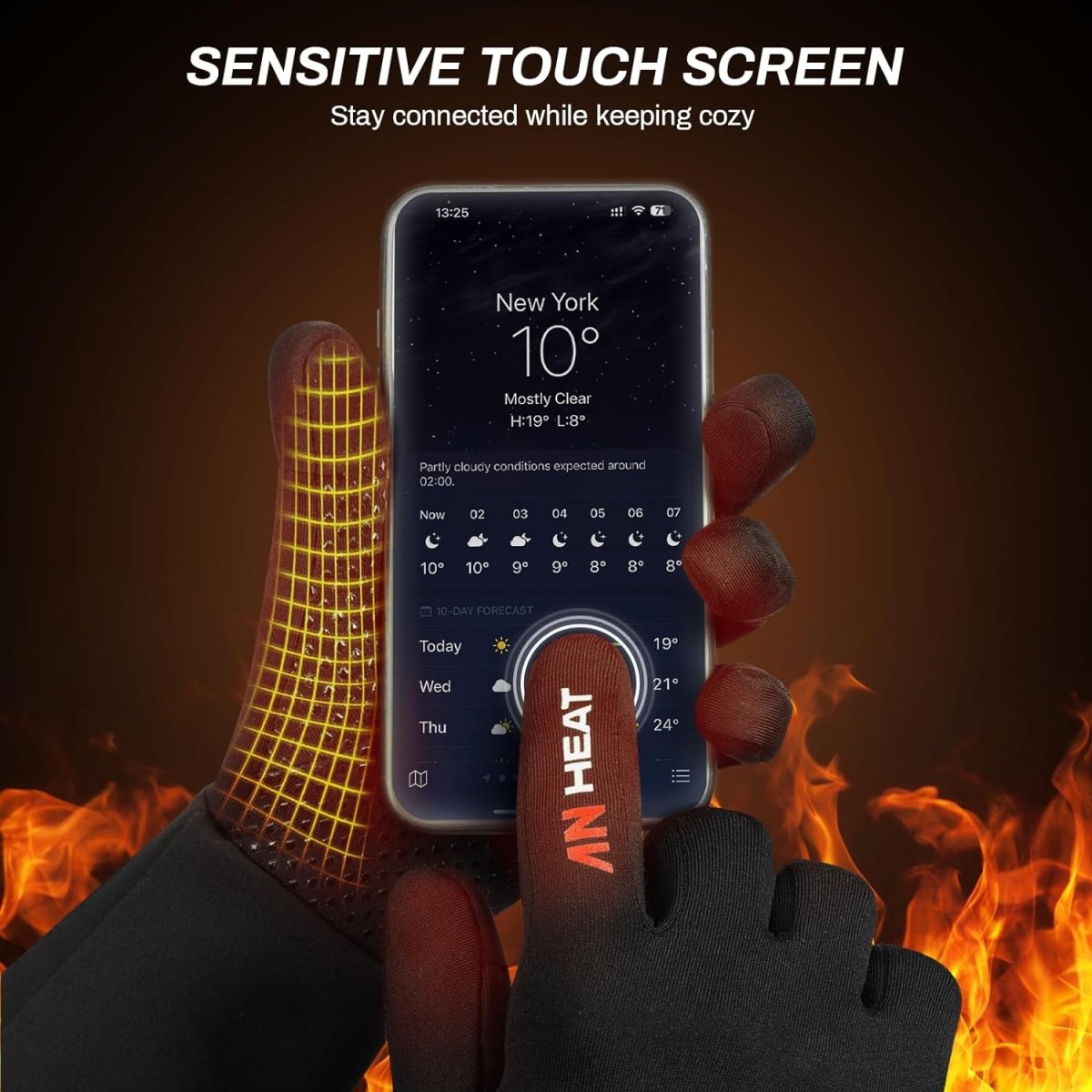 Heated Gloves, ANTARCTICA GEAR Winter Liners Heating Gloves Hand Warm Gloves - The Snag Bin