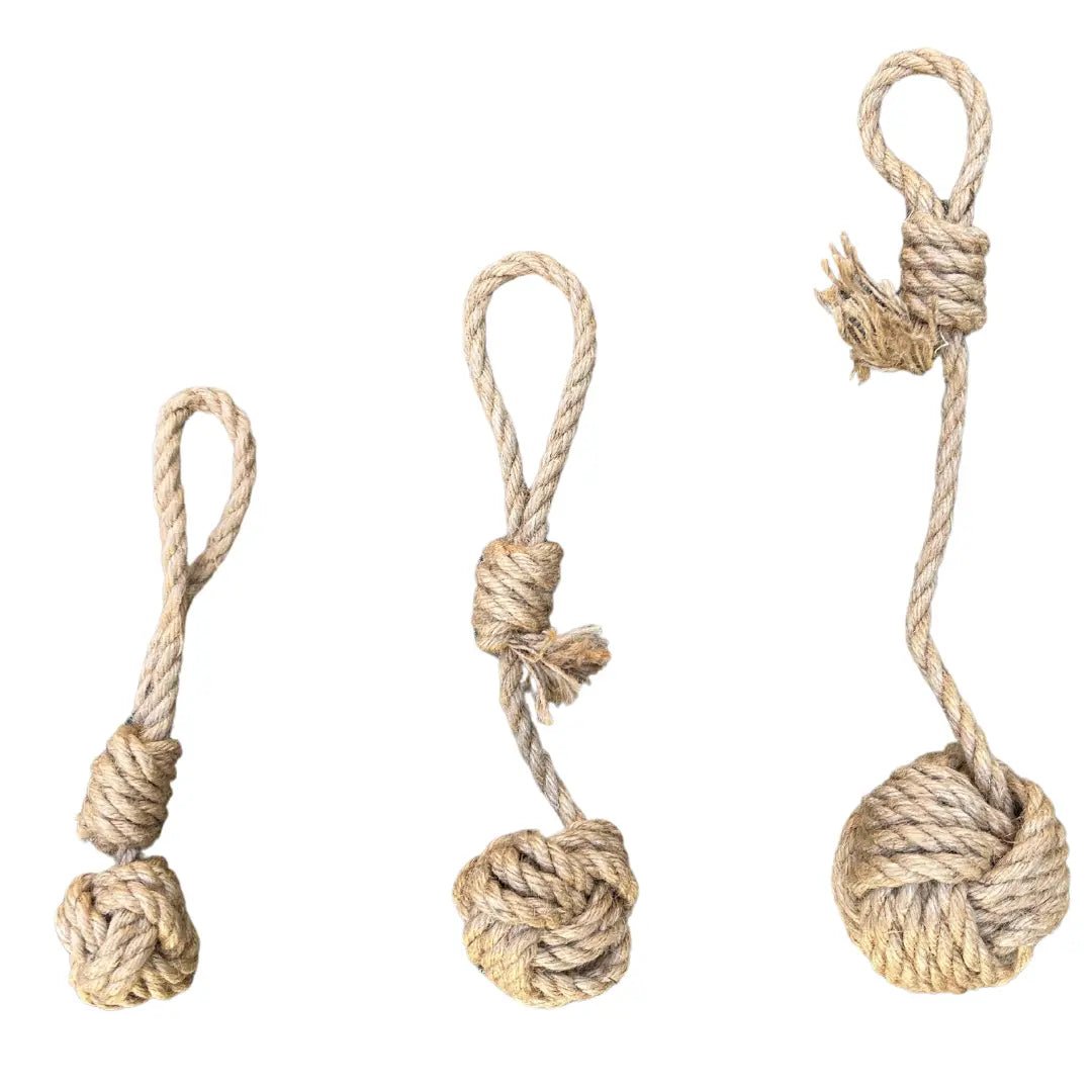hemp rope dog tug toy - The Snag Bin