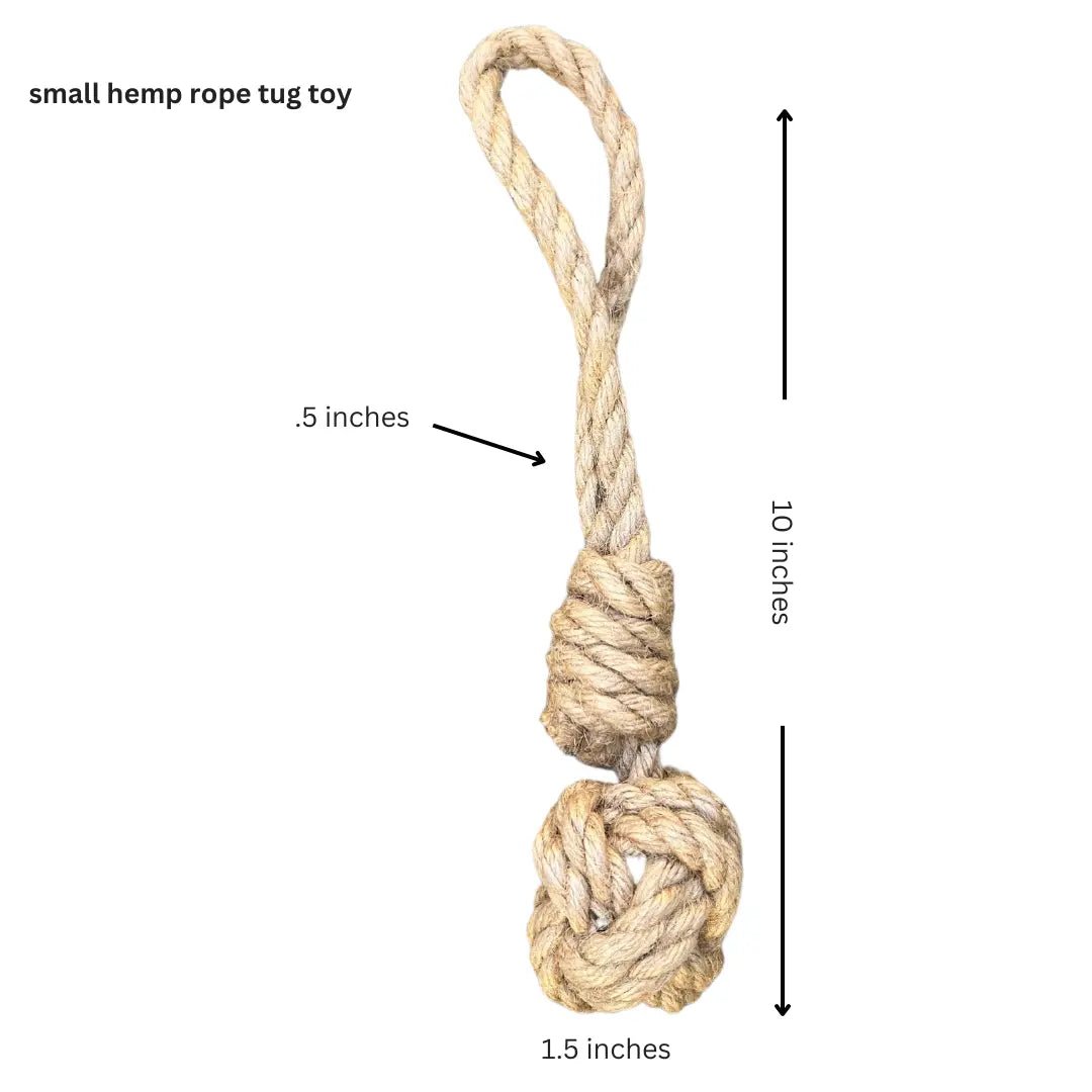 hemp rope dog tug toy - The Snag Bin