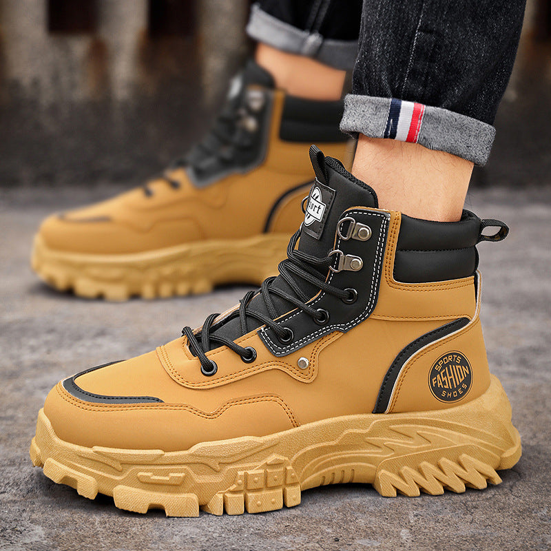 High top Martin boots for outdoor men anti slip wear-resistant thick soled versatile workwear trendy shoes V.I.P Digital Presence The Snag Bin