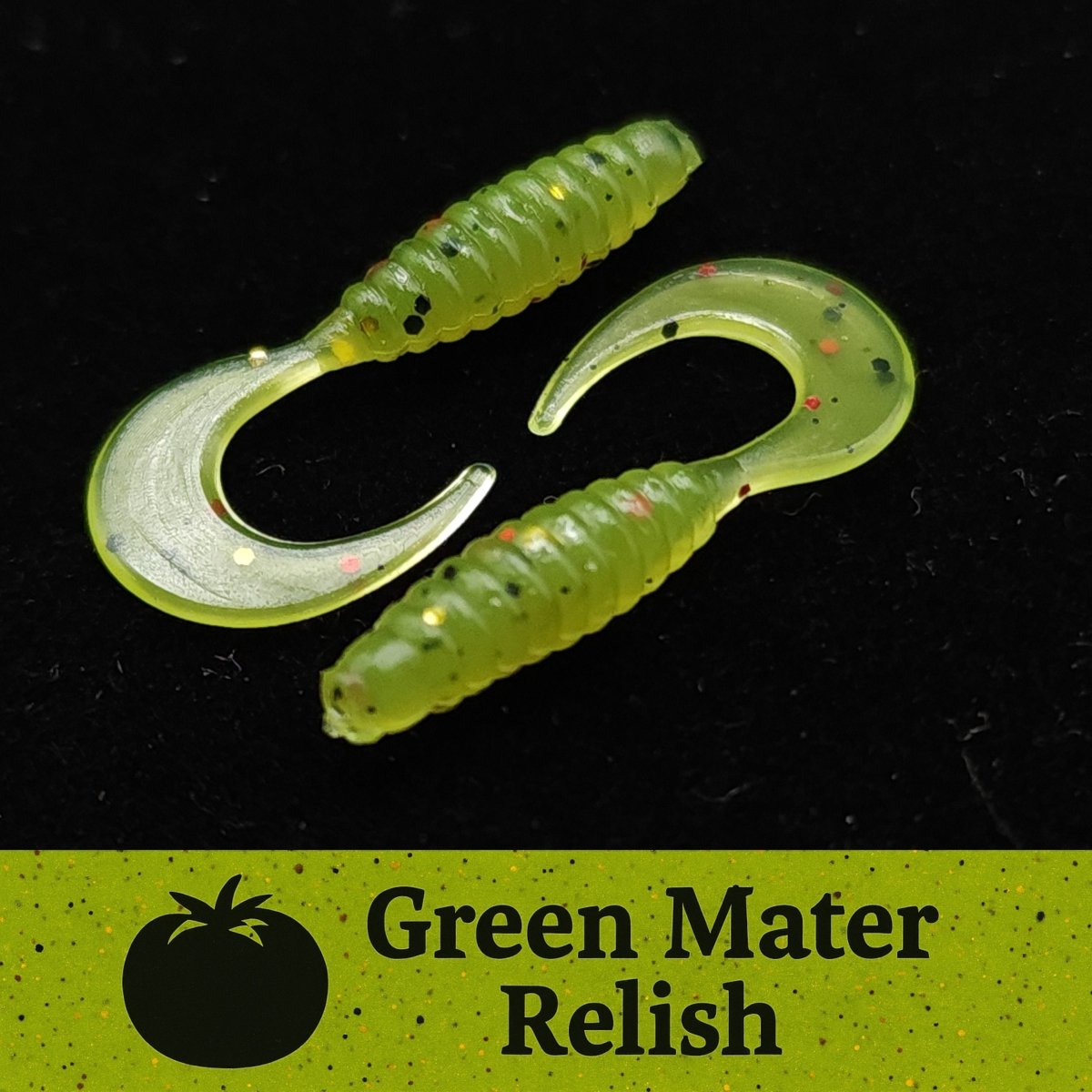Jar of 1" Micro Curl Tail Grub "The Tennessee Twister" - The Snag Bin