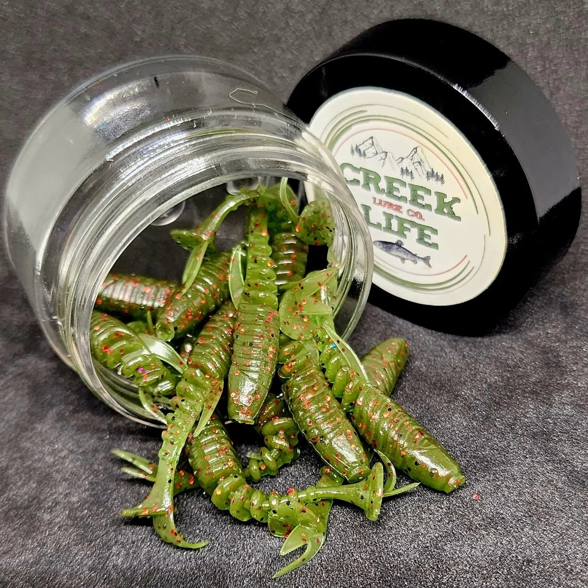 Jar of 2" Inch Micro Swimbait "Tennessee Creek Shark" - The Snag Bin
