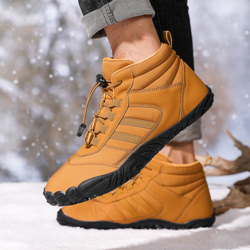 Men's and women's couple's outdoor cotton shoes, non-slip and wear-resistant hiking shoes, warm high-top plus wool boots, cold-resistant hiking shoes V.I.P Digital Presence The Snag Bin