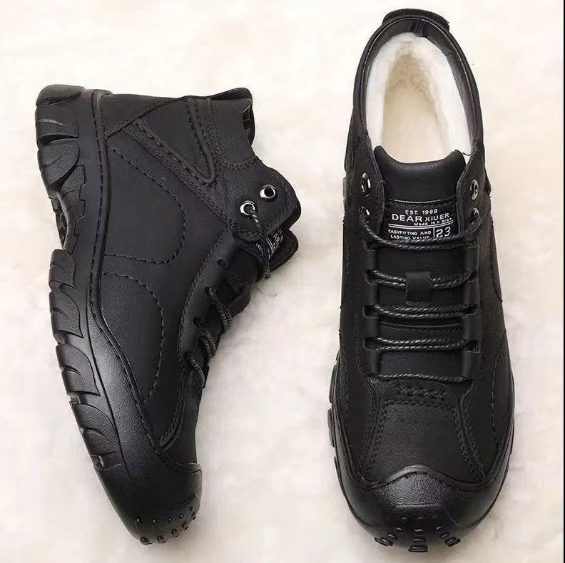 Men's cotton shoes men's winter new style snow boots with fleece insulation casual sports shoes men's outdoor hiking shoes V.I.P Digital Presence The Snag Bin