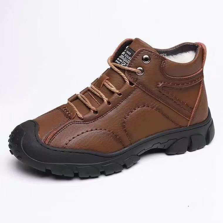 Men's cotton shoes men's winter new style snow boots with fleece insulation casual sports shoes men's outdoor hiking shoes V.I.P Digital Presence The Snag Bin