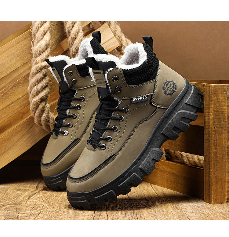 Men's winter suede high top Martin boots men's workwear shoes trendy and versatile thick sole V.I.P Digital Presence 35.40 The Snag Bin
