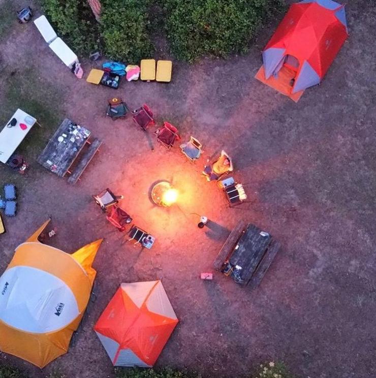 Naked LavaBox Combo: Color - changing fire pit with Over/Under and Bugout Bag - The Snag Bin
