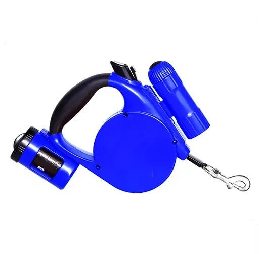 Nightwalk 4.5M Led Light And Waste Bag Dispenser Retractable Dog Leash - The Snag Bin