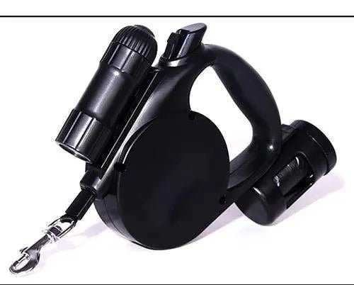Nightwalk 4.5M Led Light And Waste Bag Dispenser Retractable Dog Leash - The Snag Bin