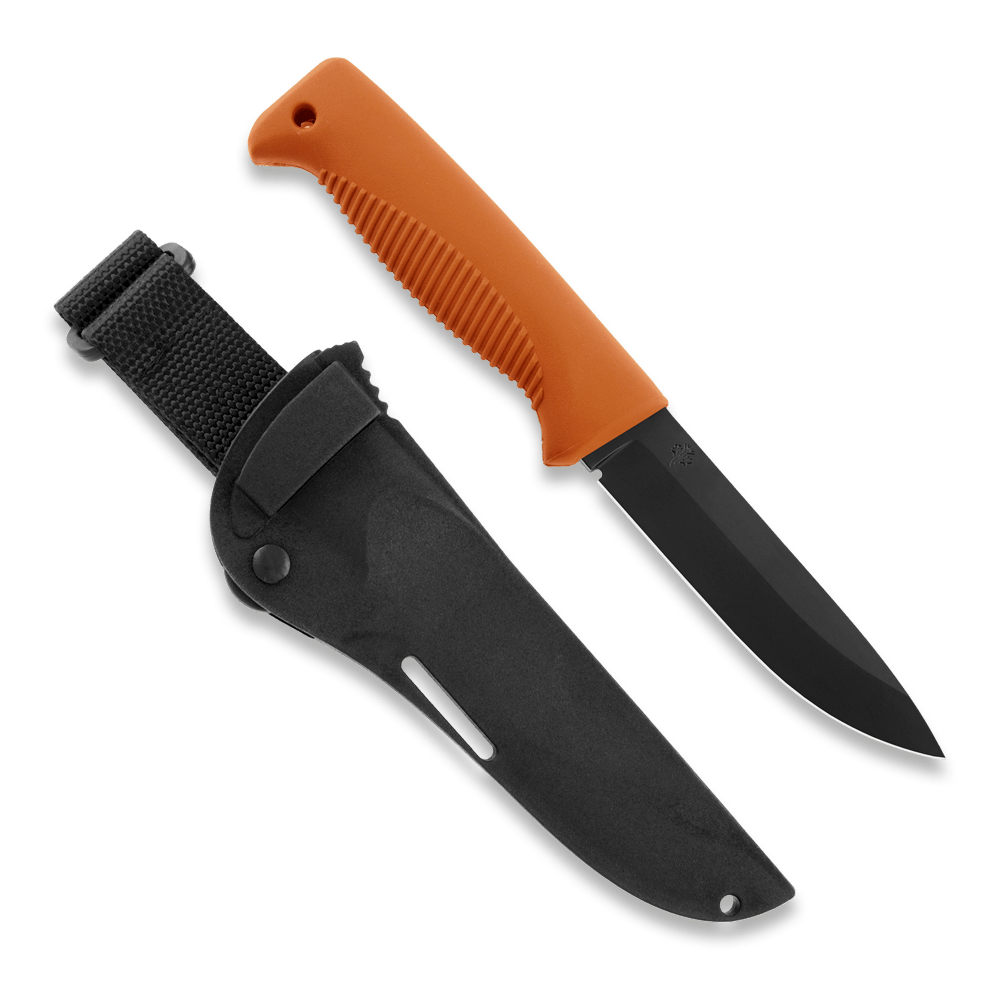 Peltonen M07 Ranger Puukko Black Cerakote Orange Handle FJP137 - The Snag Bin