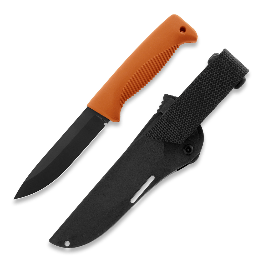 Peltonen M07 Ranger Puukko Black Cerakote Orange Handle FJP137 - The Snag Bin
