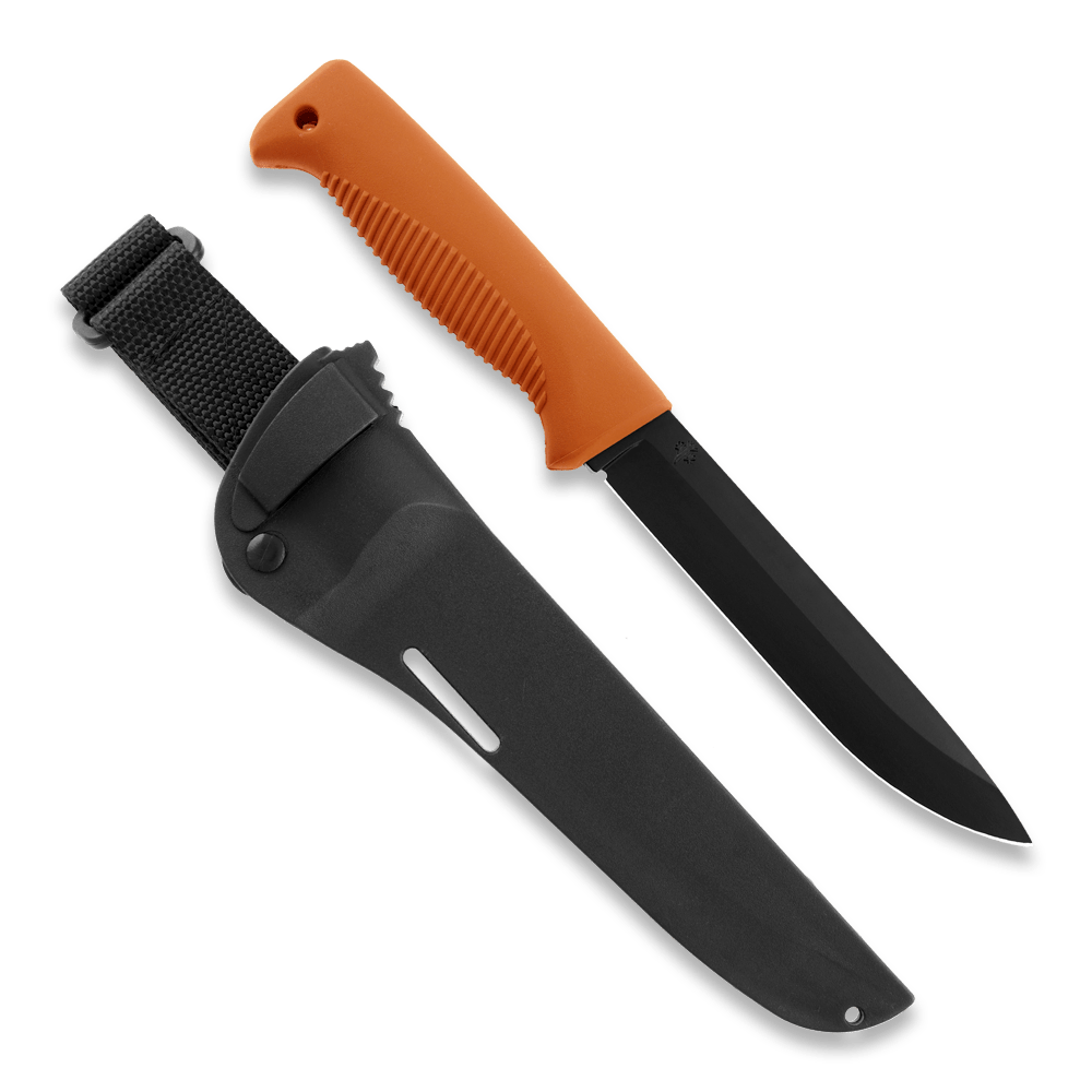Peltonen M95 Ranger Puukko Black Cerakote Orange Handle FJP140 - The Snag Bin
