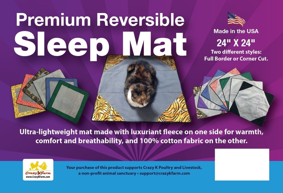 Premium Reversible Pet Sleep Mat 24" X 24" (Made in USA) - The Snag Bin