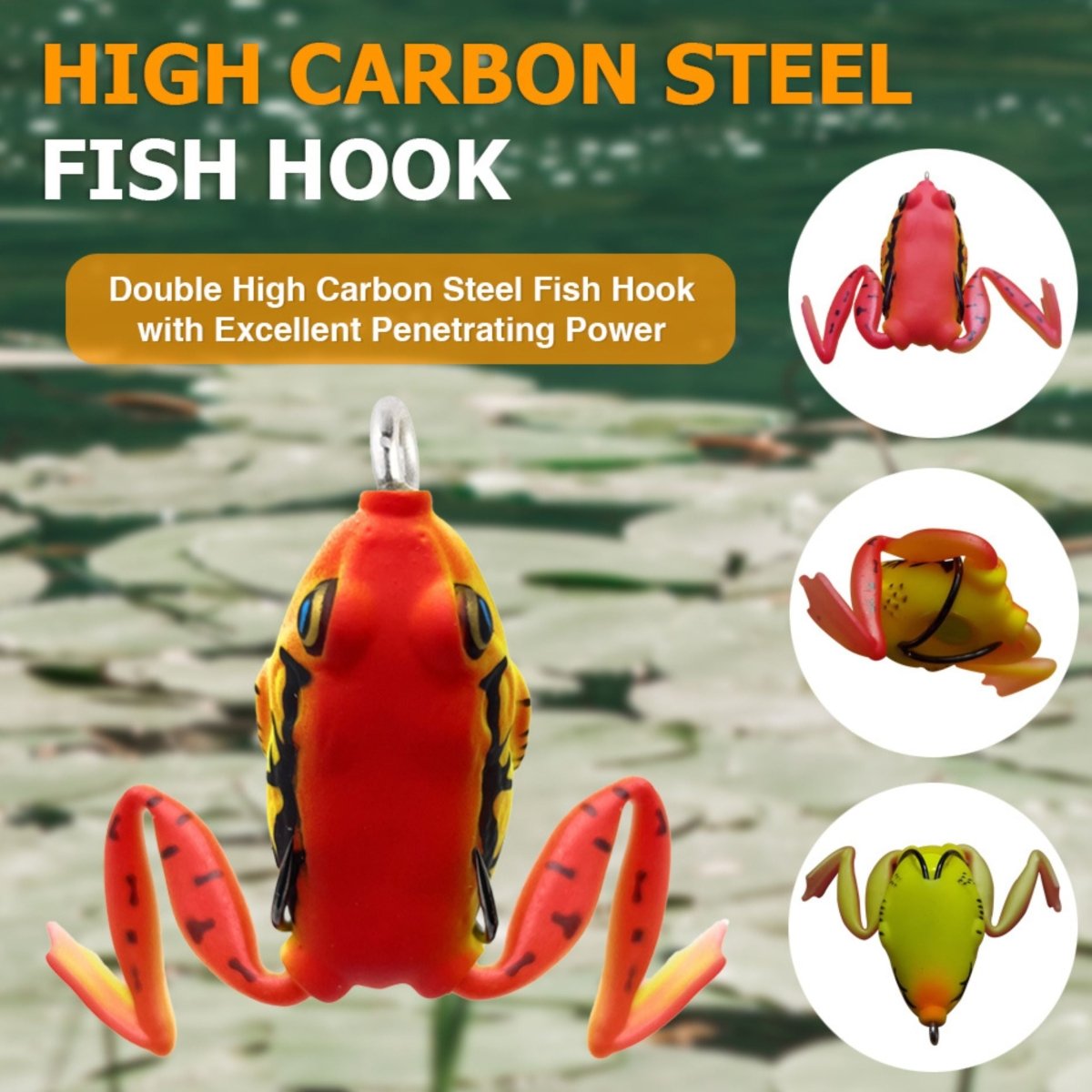 Reaction Tackle 2.25" Hollow Body Frogs with Swimming Legs (2 - Pack) - The Snag Bin