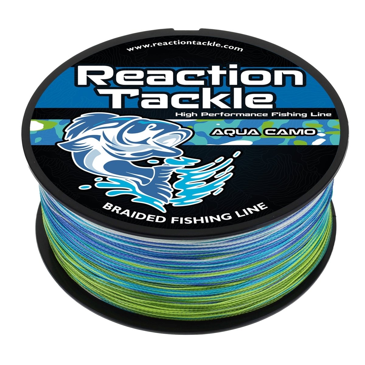 Reaction Tackle Braided Fishing Line - Aqua Camo - The Snag Bin