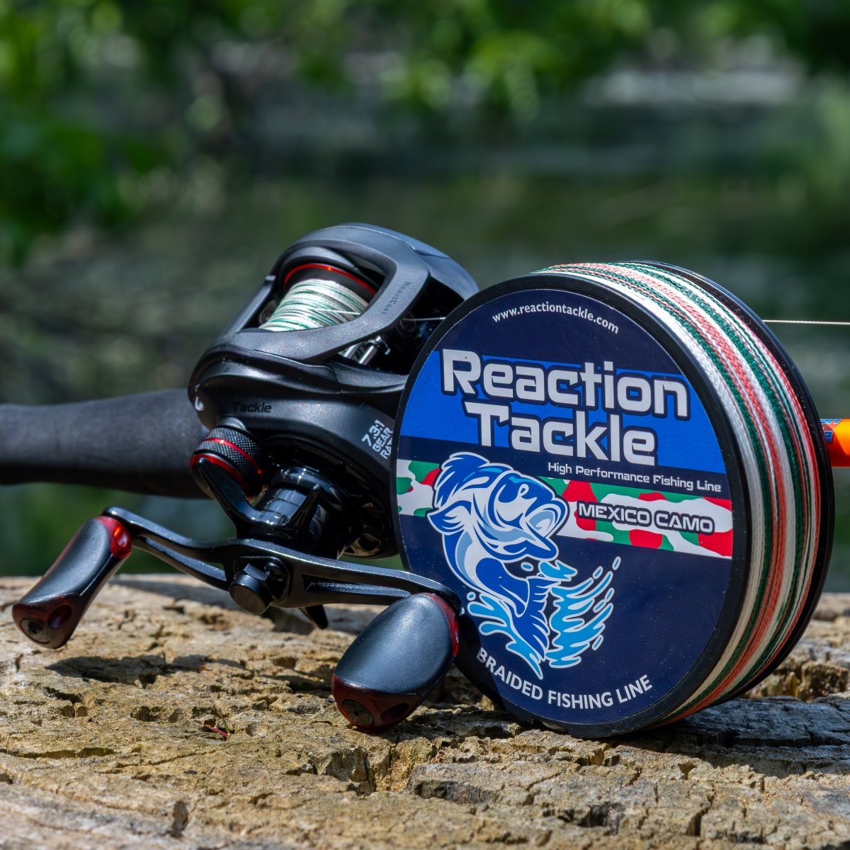 Reaction Tackle Braided Fishing Line - Mexico Camo - NEW - The Snag Bin