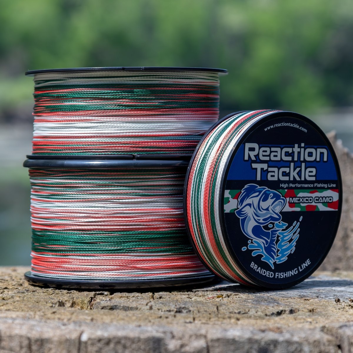 Reaction Tackle Braided Fishing Line - Mexico Camo - NEW - The Snag Bin