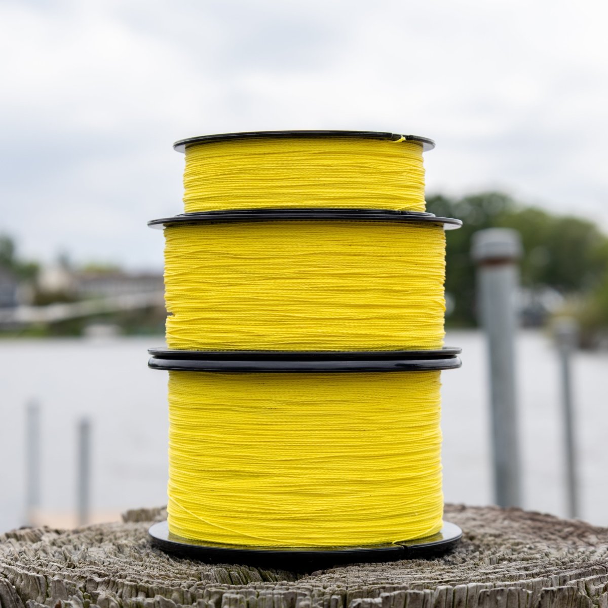 Reaction Tackle Braided Fishing Line - NO FADE Yellow - NEW - The Snag Bin