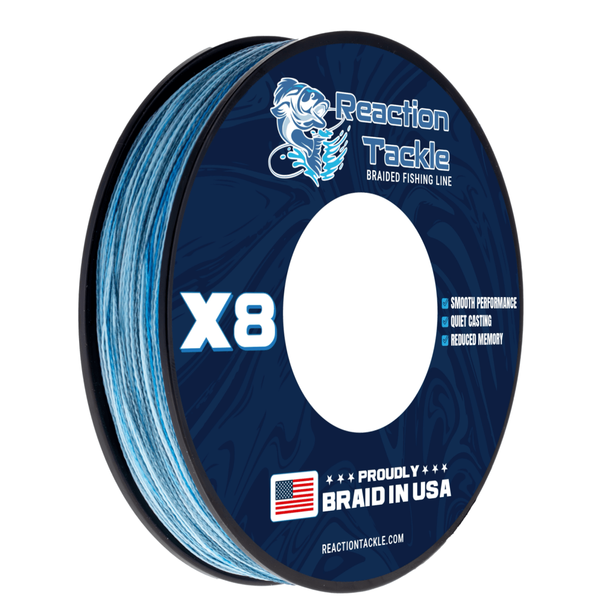 Reaction Tackle BRAIDED IN THE USA Fishing Line - 8X - NEW - The Snag Bin