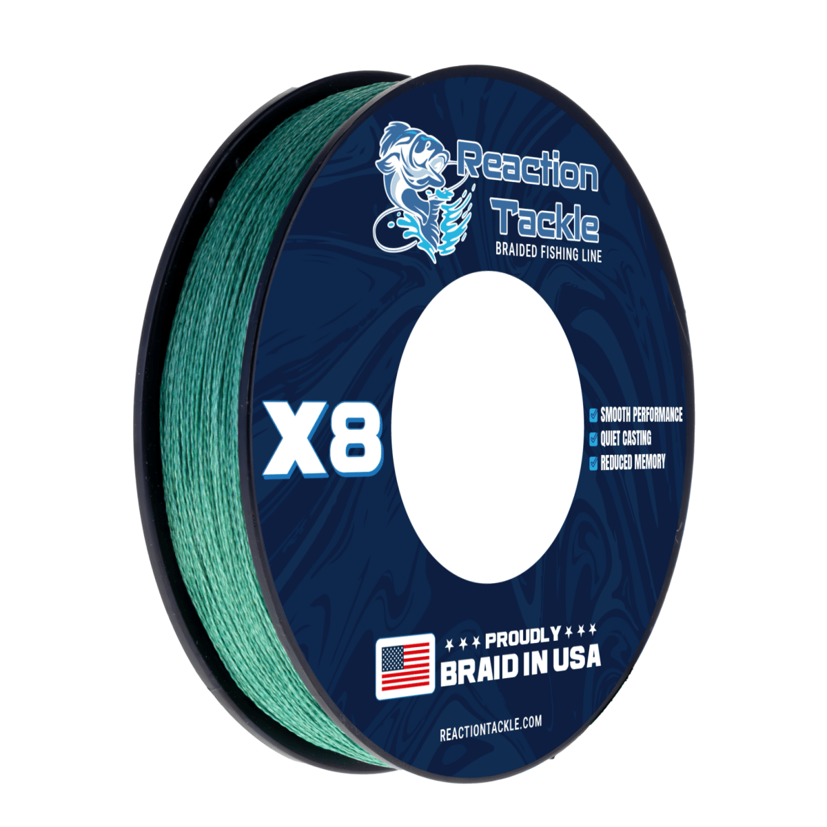 Reaction Tackle BRAIDED IN THE USA Fishing Line - 8X - NEW - The Snag Bin