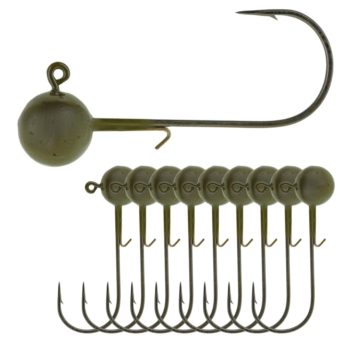Reaction Tackle Lead Ball Jigs (10 - Pack) – Premium Round Jig Heads for Soft Plastics - New - The Snag Bin