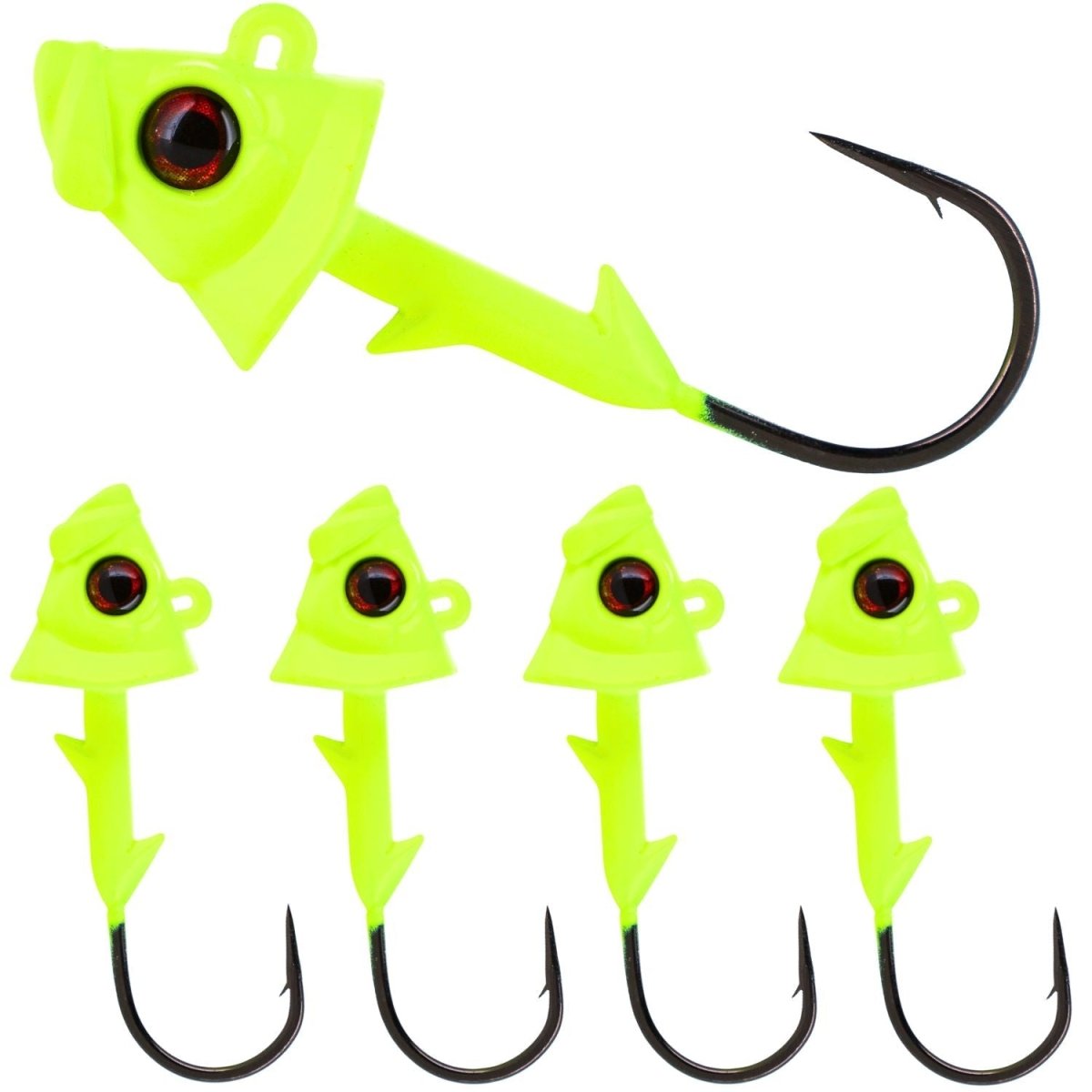 Reaction Tackle Lead Fish Head Jigs - 5 - PACK - New - The Snag Bin