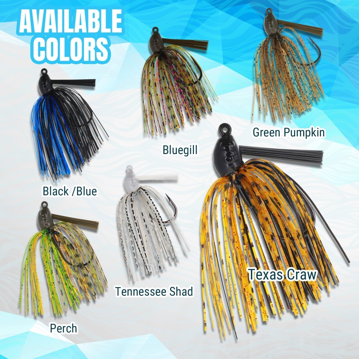 Reaction Tackle Lead Swim Jigs – Premium Weedless Bass Fishing Lures - 3 Pack - New - The Snag Bin