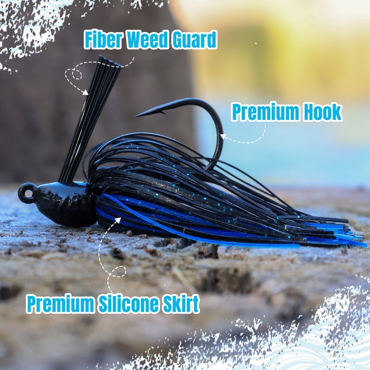 Reaction Tackle Lead Swim Jigs – Premium Weedless Bass Fishing Lures - 3 Pack - New - The Snag Bin