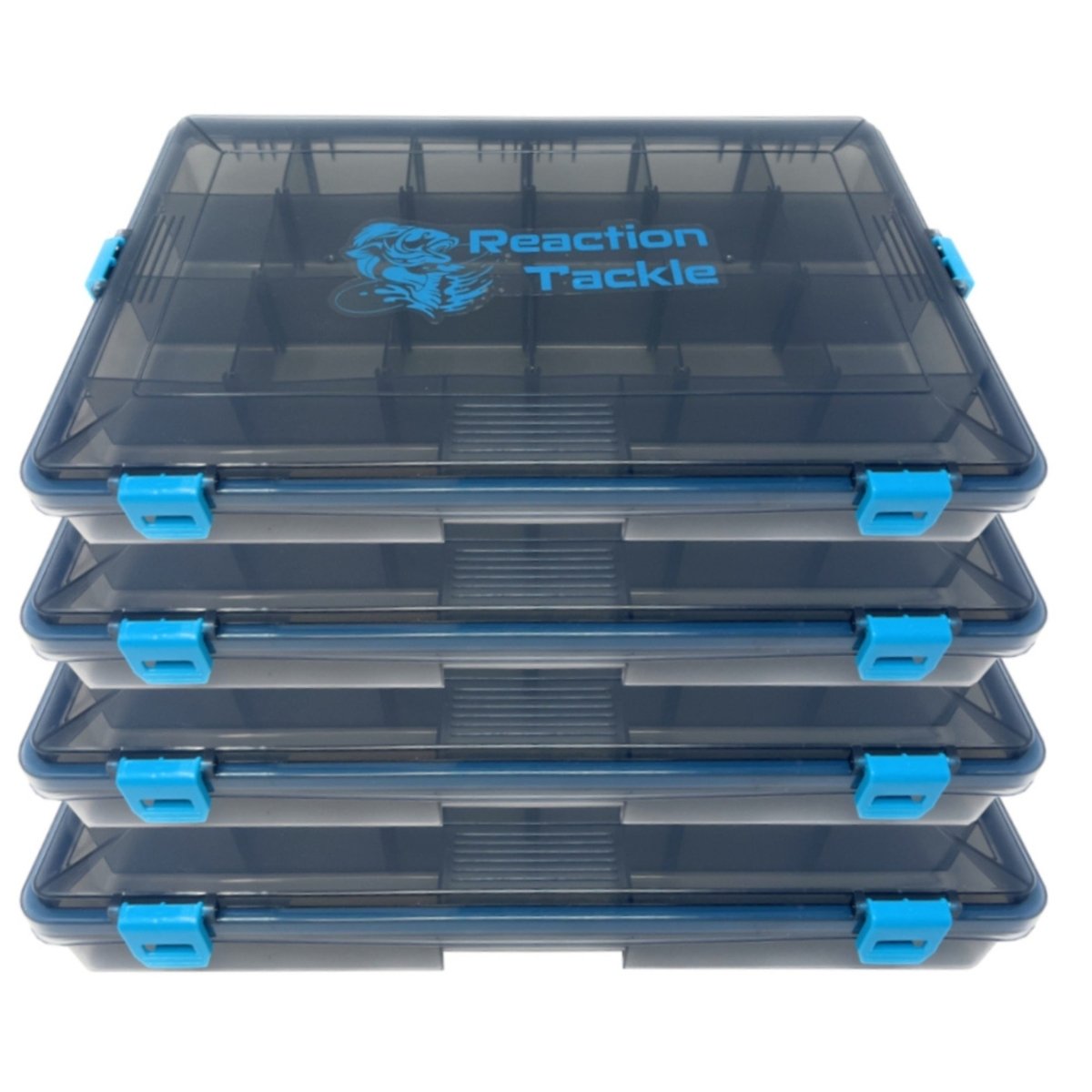 Reaction Tackle Standard Tackle Tray - Sturdy and Waterproof with 4 Reliable Clips - The Snag Bin