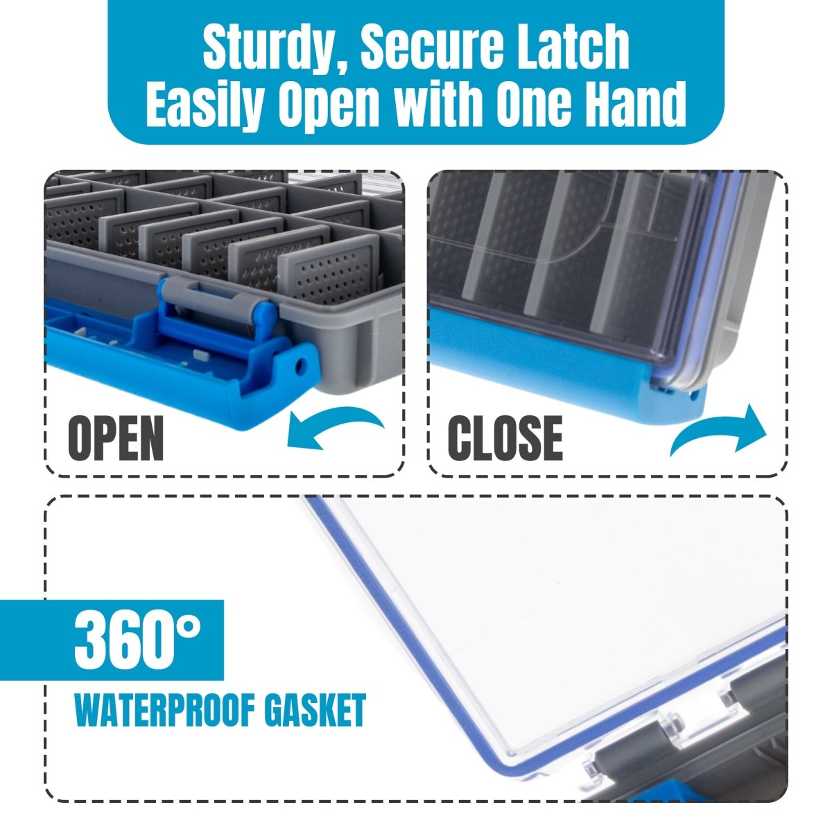 Reaction Tackle Ultra Elite Tackle Tray - Water Resistant with Single Clip Design - New - The Snag Bin