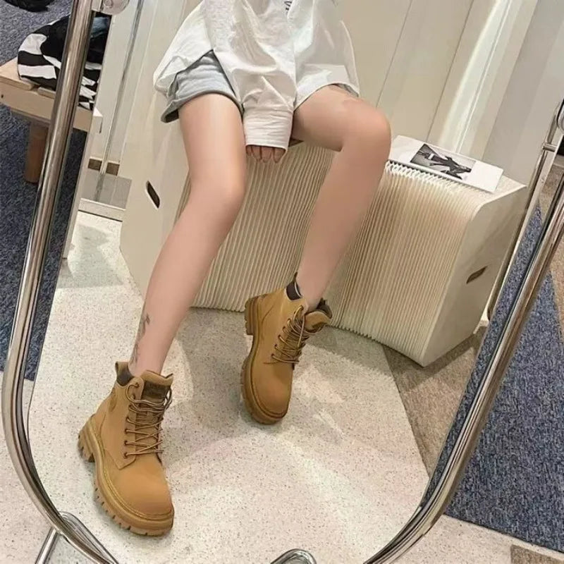Same Style for Couples Autumn and Winter Ankle Boot Platform Increase Women's Shoes New 2023 Waterproof Women's Boots V.I.P Digital Presence The Snag Bin