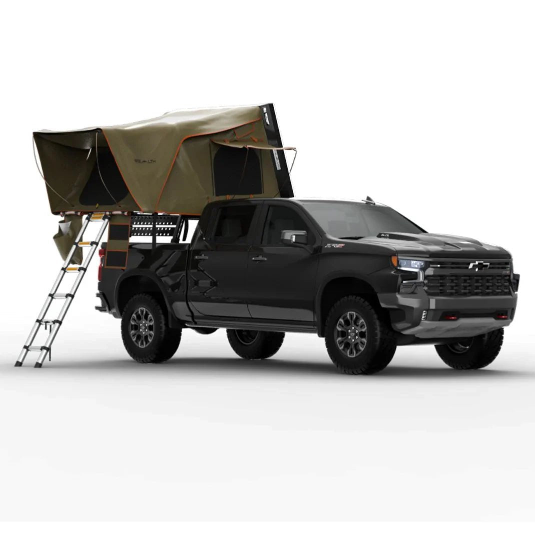 Stealth Hardshell Rooftop Tent β Aluminum β 3 Person β Black β Low - Profile Overland Tent - The Snag Bin
