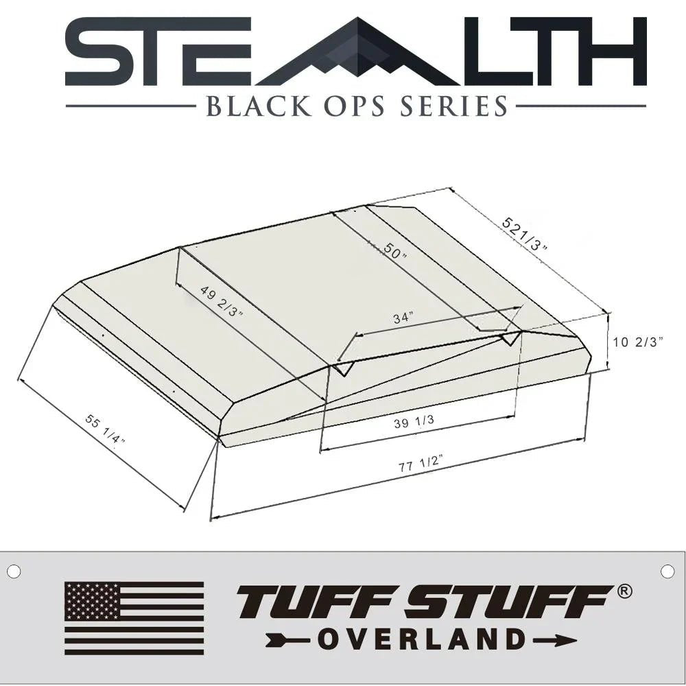 Stealth Hardshell Rooftop Tent β Aluminum β 3 Person β Black β Low - Profile Overland Tent - The Snag Bin