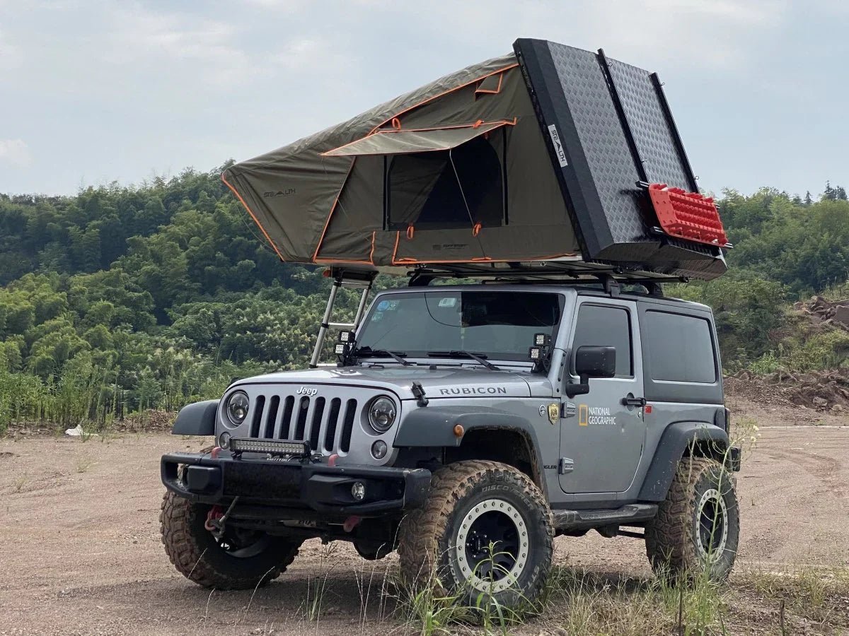 Stealth Hardshell Rooftop Tent β Aluminum β 3 Person β Black β Low - Profile Overland Tent - The Snag Bin