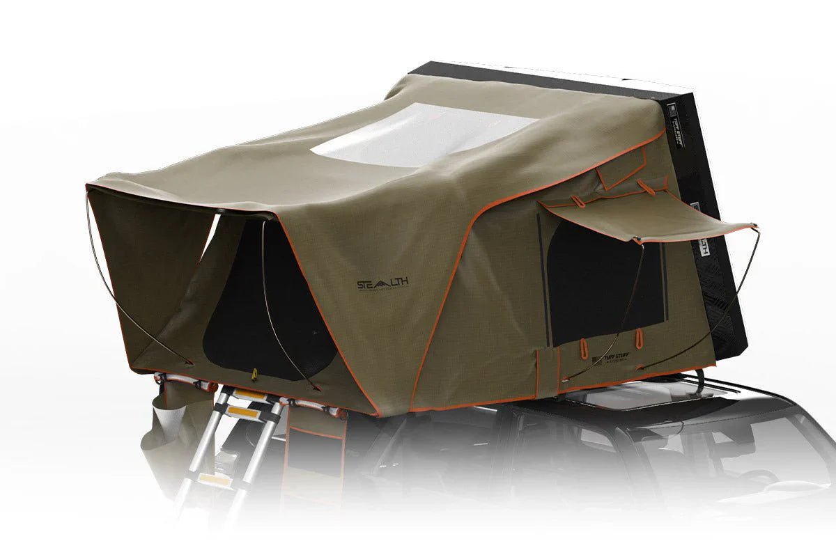 Stealth Hardshell Rooftop Tent β Aluminum β 3 Person β Black β Low - Profile Overland Tent - The Snag Bin