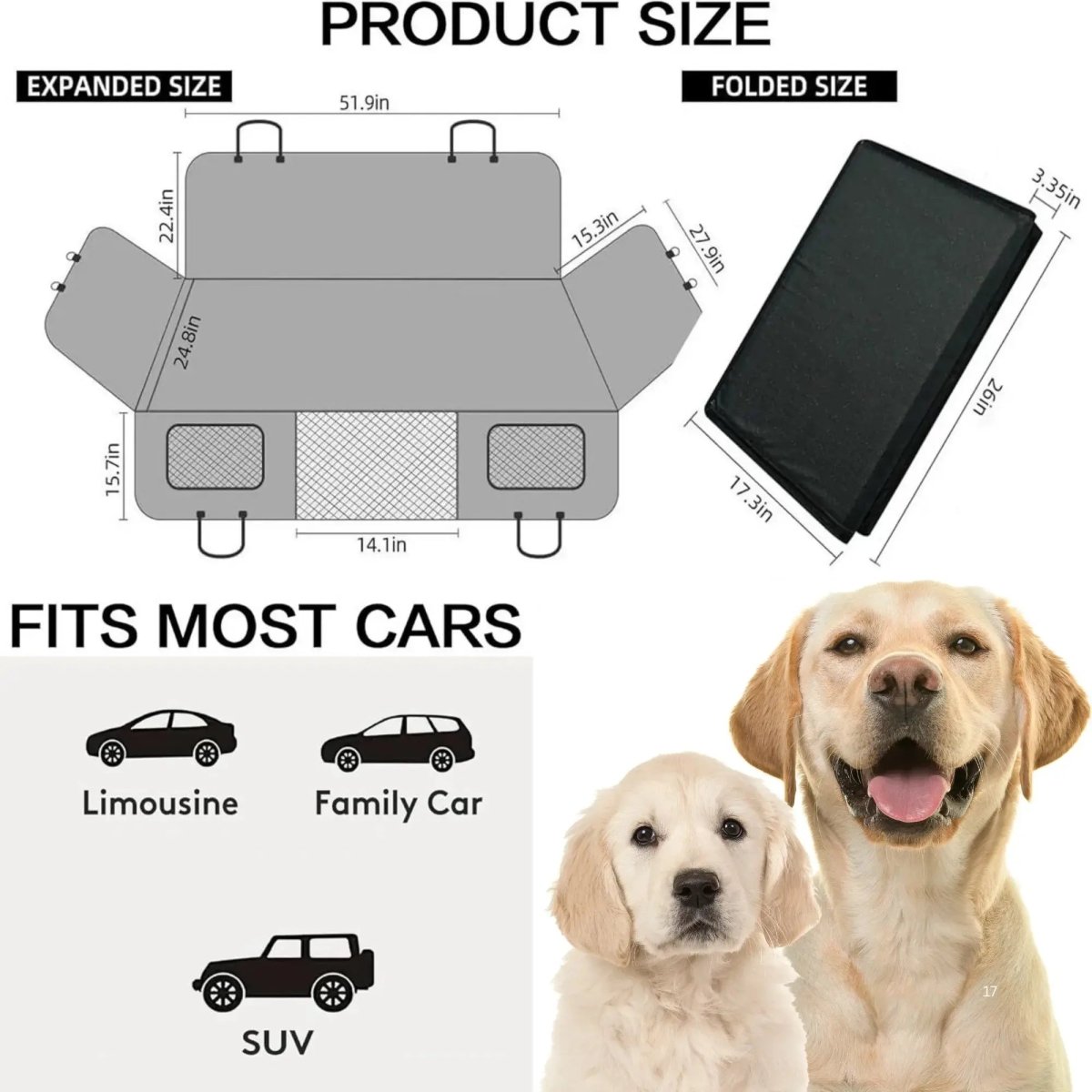 The Miracle Brands β Heavy - Duty Dog Car Seat Cover, 400 lbs Support, Waterproof Hard Bottom - The Snag Bin