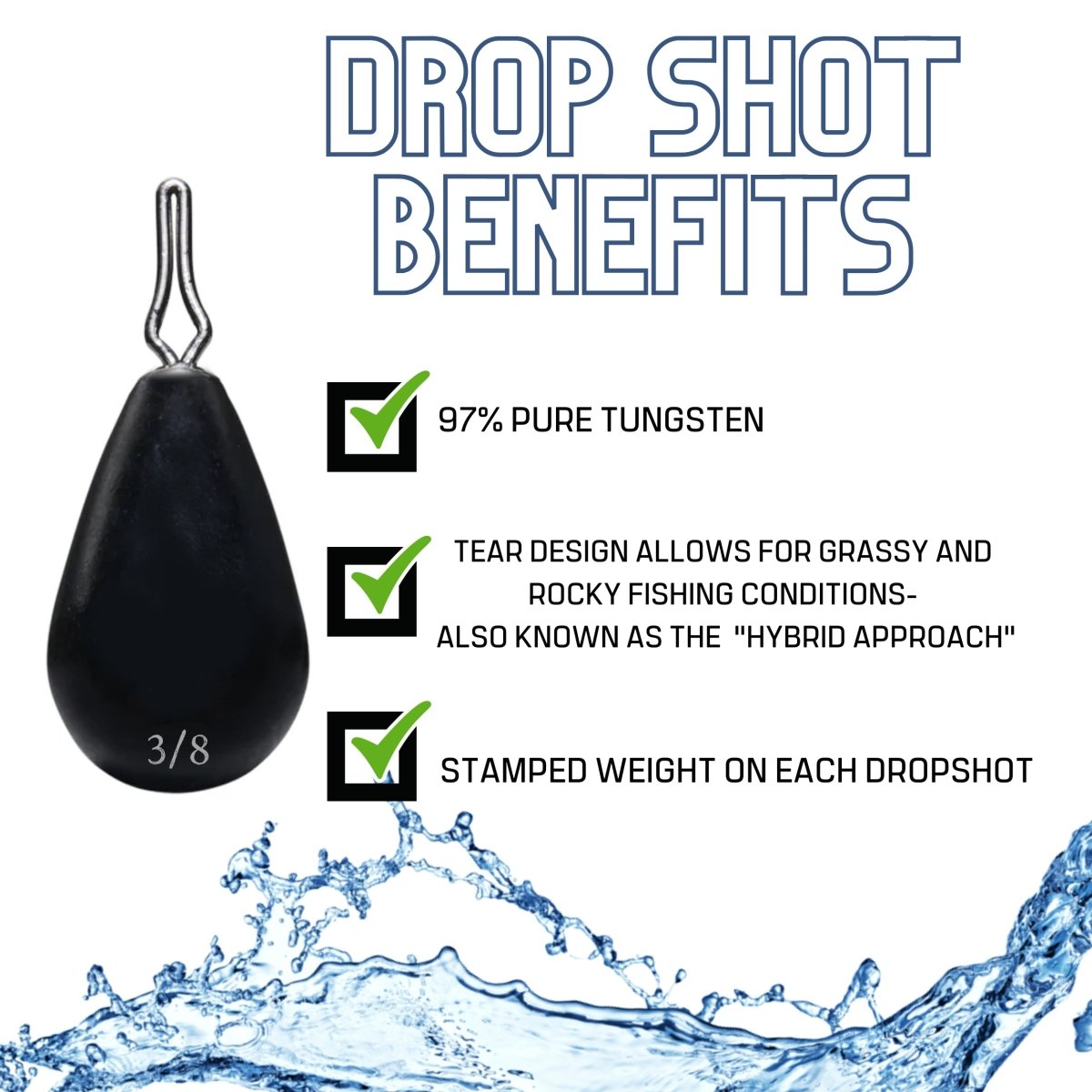Tungsten Drop Shot Weights - The Snag Bin