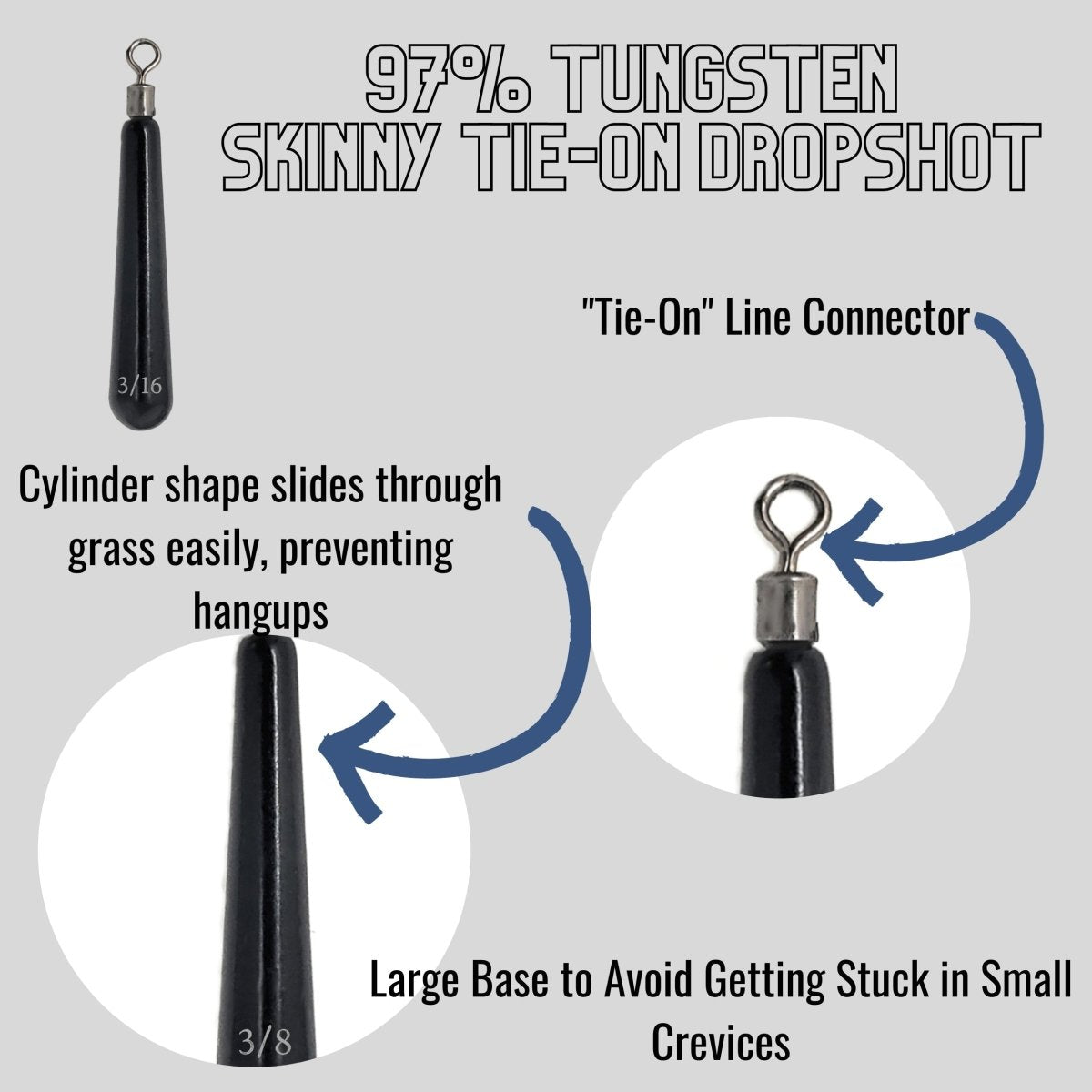 Tungsten Drop Shot Weights - The Snag Bin
