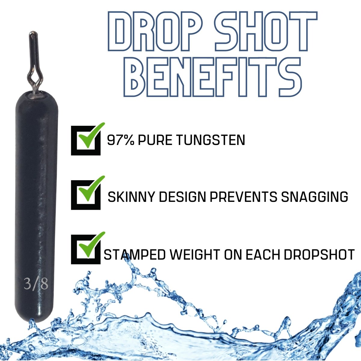 Tungsten Drop Shot Weights - The Snag Bin