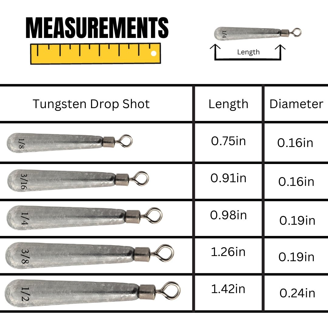 Tungsten Drop Shot Weights - The Snag Bin