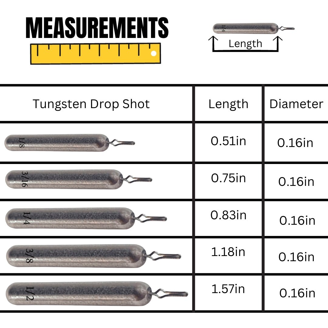 Tungsten Drop Shot Weights - The Snag Bin
