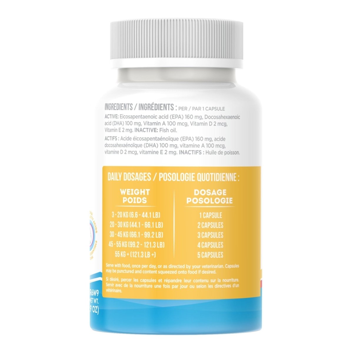 UBAVET Ubameg EFA 1000mg Omega - 3 Fatty Acid Capsules for Dogs & Cats (120 caps) - The Snag Bin