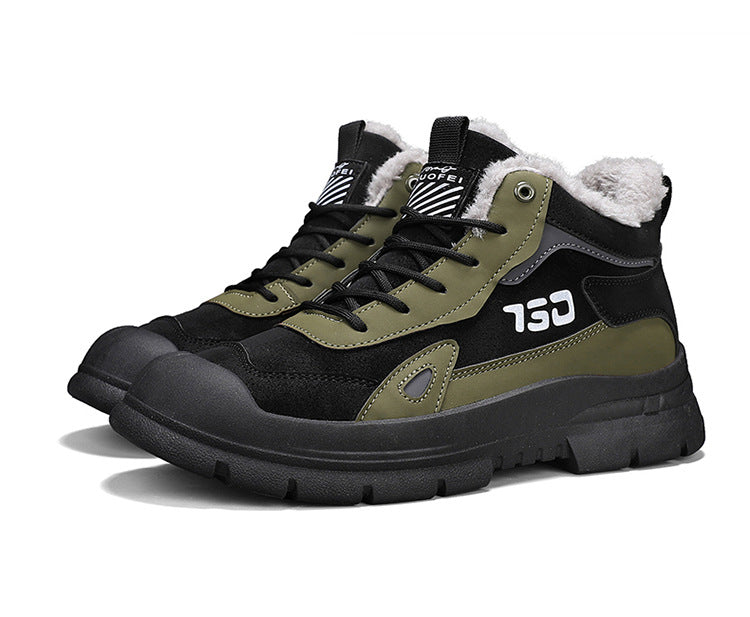Winter fleece warm Martin boots men's casual sports versatile Korean version anti cold snow boots V.I.P Digital Presence 48.70 The Snag Bin