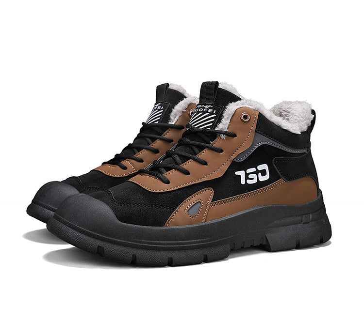 Winter fleece warm Martin boots men's casual sports versatile Korean version anti cold snow boots V.I.P Digital Presence 48.70 The Snag Bin
