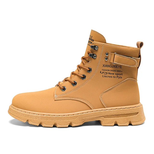 Workwear Martin boots men's spring and autumn new high top British style big yellow boots outdoor high top casual leather boots men V.I.P Digital Presence 47.20 The Snag Bin